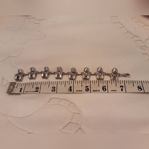 VINTAGE CAROL FELLEY SIGNED 925 SOLID STERLING STORY TELLER LINK BRACELET - Picture 8 of 16